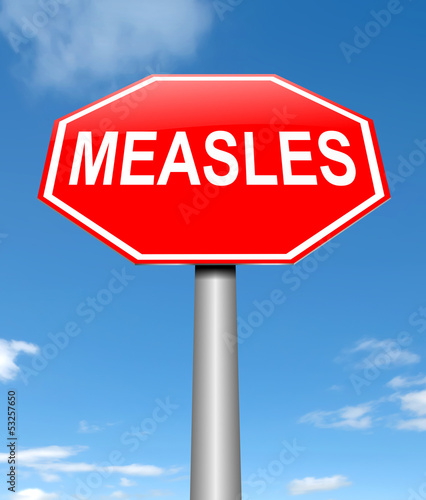 Illustration: Measles concept. Measles concept.
