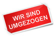 Etikett - Wir sind umgezogen