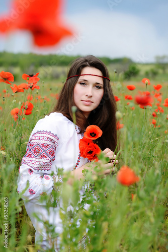 Photo: lady in the poppies field lady in the poppies field