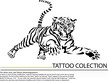 Tiger Jump Swirl Tattoo