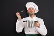 Chef enjoying the aroma of a soup