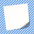 White Stick Note Octoberfest Pattern Blue