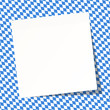 Octoberfest Pattern White Stick Note Blue