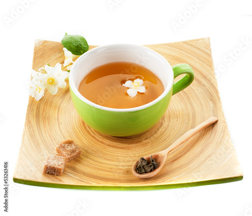 Photo: Green tea with jasmine and sugar Green tea with jasmine and sugar