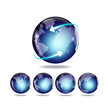Globe and map of the world