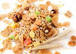 Muesli granola isolated on white background