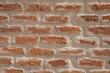 Old red brick wall texture background.