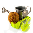 Garden tools and watering can