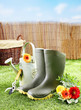Photo: Gardener tools and equipment on a green lawn Gardener tools and equipment on a green lawn