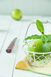 Fresh green limes in a country kitchen