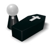 pastor and casket