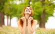 Redhead girl at outdoor