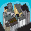 Vector: Crowded Tall Buildings Crowded Tall Buildings
