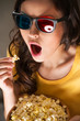 Photo: Beautiful girl watching movie Beautiful girl watching movie