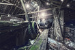 inside abandoned barn
