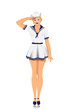 sexy Sailor make military salute