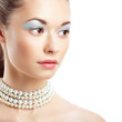 Foto: Beautiful woman face. Perfect Makeup Beautiful woman face. Perfect Makeup