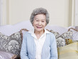 portrait of a smiling senior asian woman