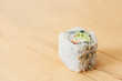 Traditional Japanese sushi: delicious shrimp roll