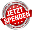 Button Banner "Jetzt spenden" rot/silber