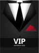 Vector: Black suit with vip sticker Black suit with vip sticker
