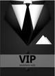 Vector: Black suit with vip sticker Black suit with vip sticker