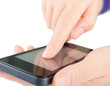 Smart phone in the hands