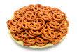 Pretzels on saucer
