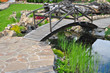 Garden bridge over water