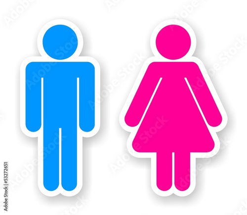 Illustration: stickers of toilet symbols stickers of toilet symbols