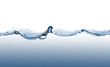 Waves of blue water splash