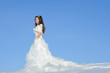 Photo: woman posing in wedding dress woman posing in wedding dress