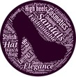 Word cloud in a shape of high heel.