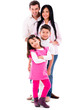 Beautiful family smiling