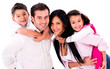 Happy family smiling