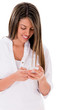 Woman texting on her phone