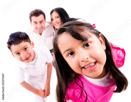 Photo: Family playing hide and seek Family playing hide and seek