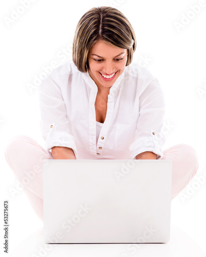 Photo: Woman with a laptop Woman with a laptop