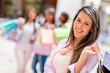 Happy female shopper