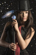sensual female cabaret performer