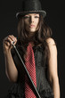 Foto: girl cabaret performer with sensual eyes girl cabaret performer with sensual eyes