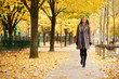 Girl enjoying bright fall day
