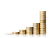 Photo: gold coins and graph them gold coins and graph them