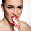 beautiful girl with candy