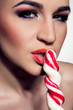 beautiful girl with candy