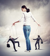 Photo: Businesswoman puppeteer Businesswoman puppeteer