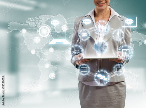 Photo: Businesswoman with tablet pc Businesswoman with tablet pc
