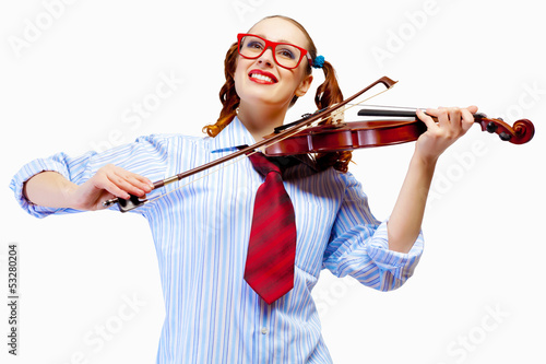 Photo: Young woman violinist Young woman violinist