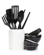 Kitchen utensils in holder