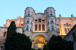 Photo: The Cathedral of Malaga illuminated at dusk. Andalusia Spain The Cathedral of Malaga illuminated at dusk. Andalusia Spain